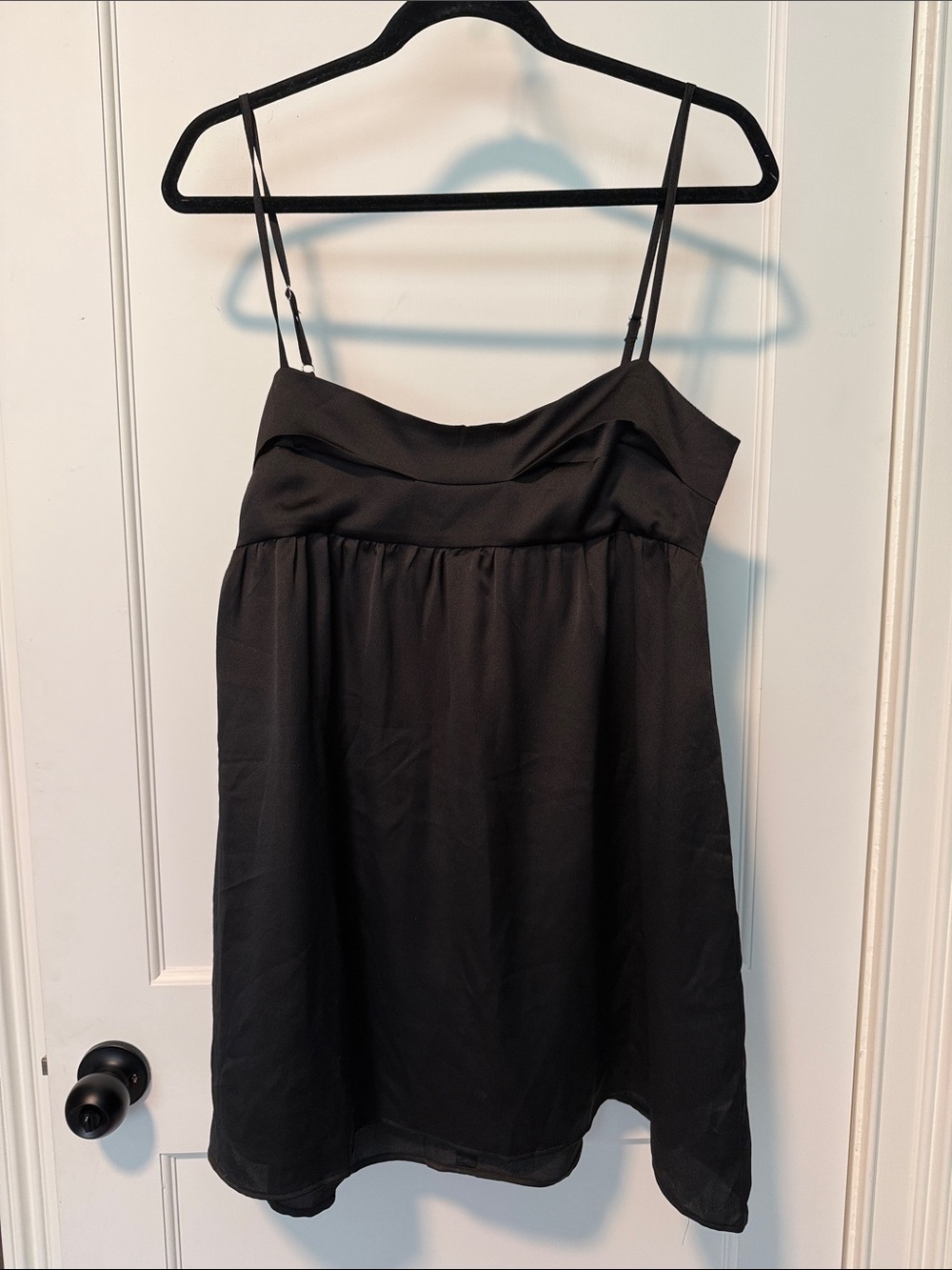 Princess Polly Babydoll Black Spaghetti-Strap Dress Women's Cocktail Dress
